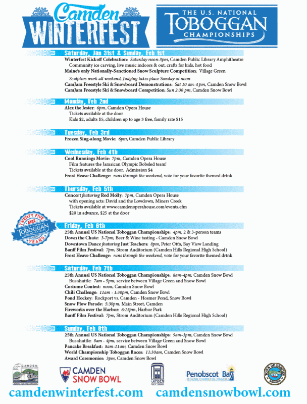 Winterfest and US National Toboggan Championships have tons going on all weekend.