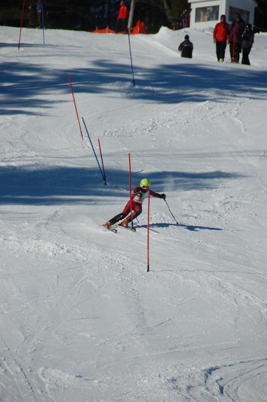 Caellan Roberts claimed sixth place in the Class A Maine state slalom championships at Spruce Mountain Feb. 11. (Courtesy Steve Frampton)