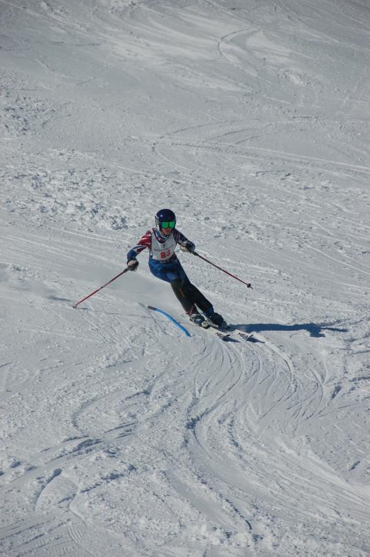 Cedar Andrus claimed 10th place in the Class A Maine state slalom championships at Spruce Mountain Feb. 11. (Courtesy Steve Frampton)
