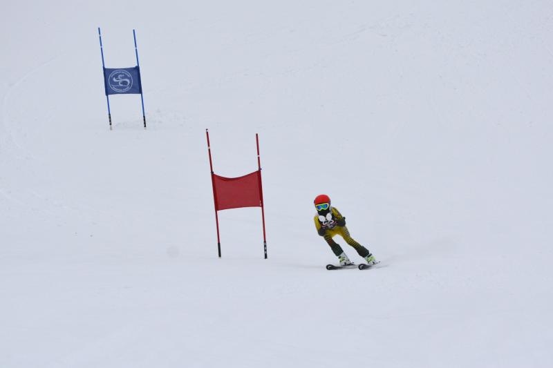 Emerson Brott claimed 32nd place in the giant slalom event at the Maine state championship. (Courtesy Becky Lowe)