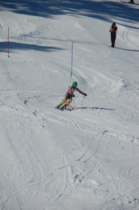 Ethan Andrus claimed 16th place in the Class A Maine state slalom championships at Spruce Mountain Feb. 11. (Courtesy Steve Frampton)