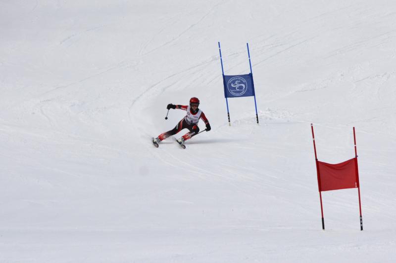 Jesi Mann claimed fifth place at the giant slalom event at the Maine state championship. (Courtesy Becky Lowe)