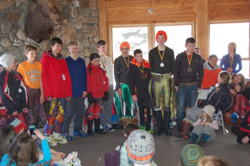 Claiming medals Jan. 31 were Michael Frampton (second), Cedar Andrus (seventh), Simon Fedarko (eighth) and Ethan Andrus (ninth). (Courtesy Lisbeth Whitney)