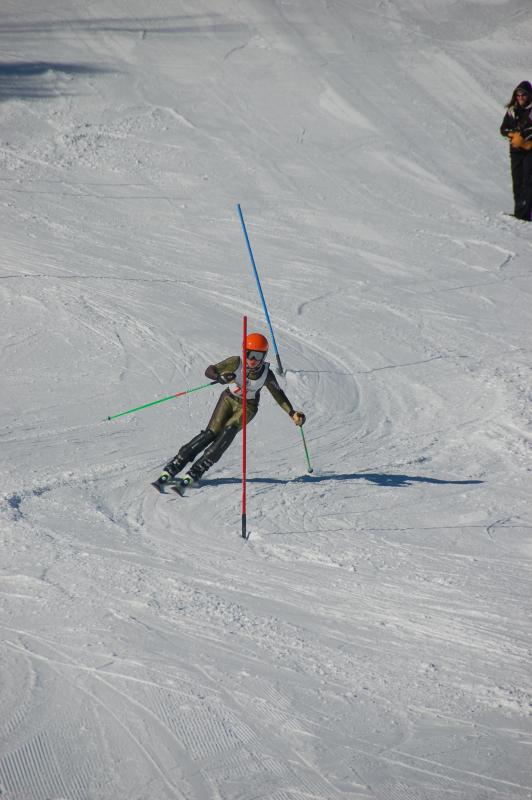 Micahel Frampton claimed third place in the Class A Maine state slalom championship at Spruce Mountain Feb. 11. (Courtesy Steve Frampton)