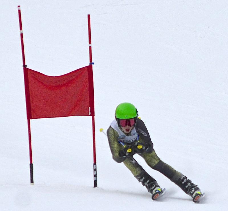 Michael Frampton claimed sixth place at the giant slalom event at the Maine state championship. (Courtesy Becky Lowe)