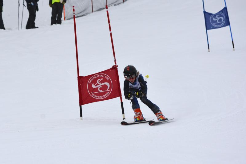 Rhys White claimed 28th place at the giant slalom event at the Maine state championship. (Courtesy Becky Lowe)