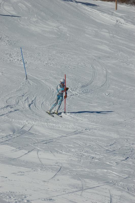 Sydney White came in 14th place at the Class A Maine state slalom championships at Spruce Mountain Feb. 11. (Courtesy Steve Frampton)