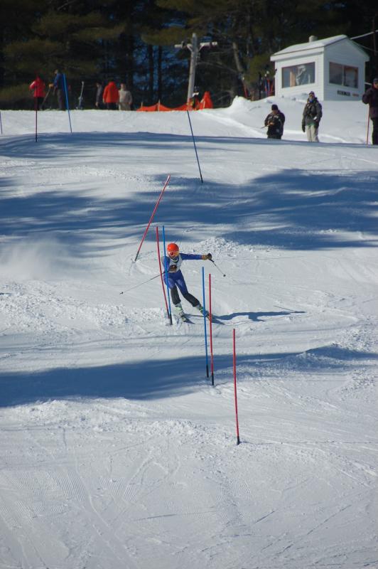 Vika Santoro claimed third place at the Class A Maine state slalom championships Feb. 11. (Courtesy Steve Frampton)