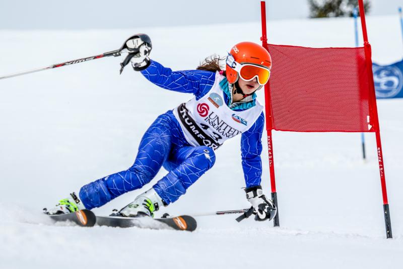 Vika Santoro in the giant slalom race. (Courtesy Brewster Burns)