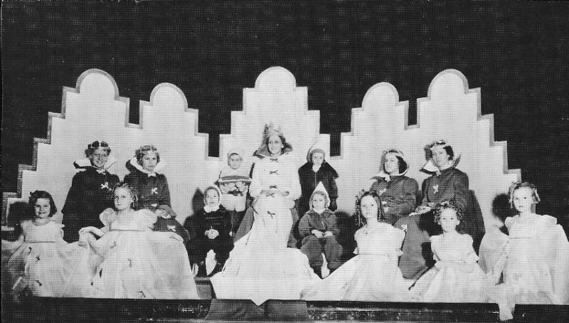 The coronation of Queen Mary Bryant and her Ladies in Waiting, 1938 at the Camden Snow Bowl Carnival. (Photo courtesy Barbara F. Dyer)