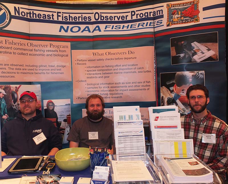 Northeast fisheries Observer Program, from left: Aaron Whitman, Charlie Pitts and Kristof Ketch.