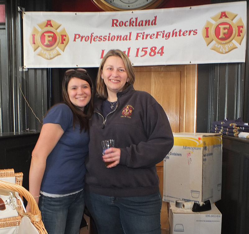 Boosting donations with raffle tickets were Lidia Fournier and Gabby Glanega