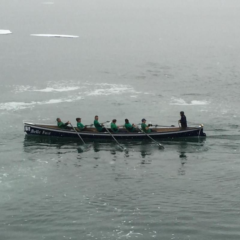 The Belle Fast on the final leg of the March 21 race. (Courtesy Come Boating!)