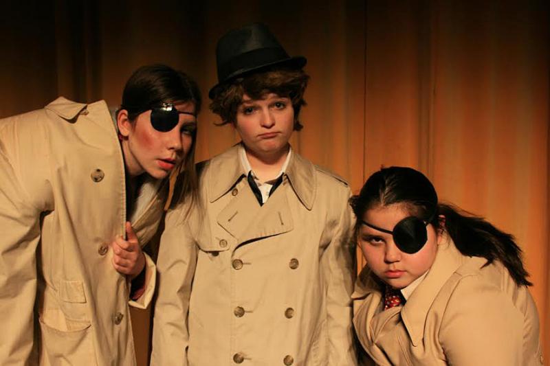 Robyn Walker-Spencer, Mary McQuatters and Ava Baeza in disguise in “The Pink Panther Strikes Back.”