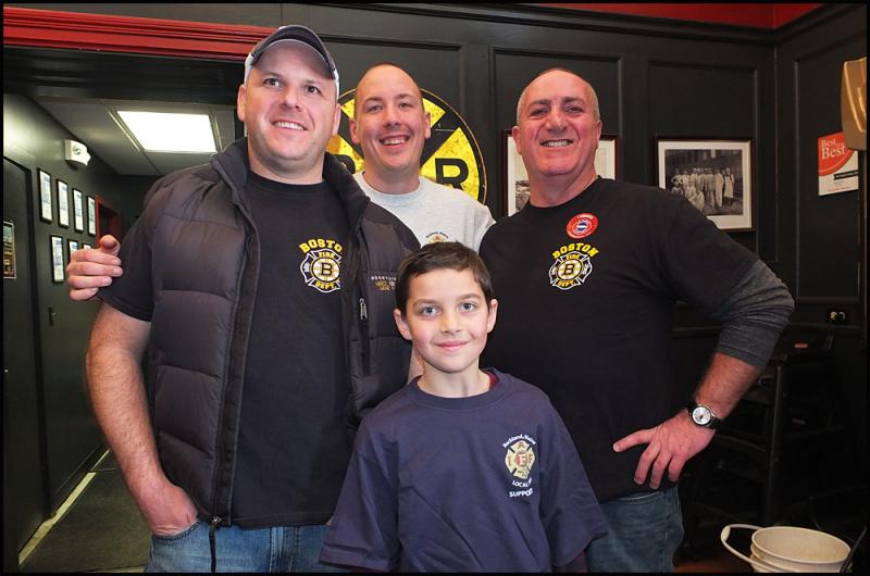 Left to right: Patrick Lowe, Gideon Sullivan, Carl Anderson and Dennis Camber all helped and participated in the Chili Chowder Cook Off.