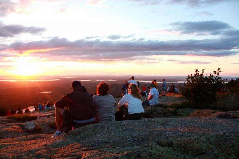 Hike or drive to the top of Cadillac Mountain in Acadia National Park this weekend for free this weekend and catch a sunset that can’t be beat! (Photo by Holly S. Edwards)