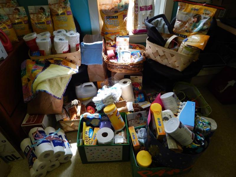 Donations from locals poured in Saturday. (Photo courtesy of P.A.W.S.)