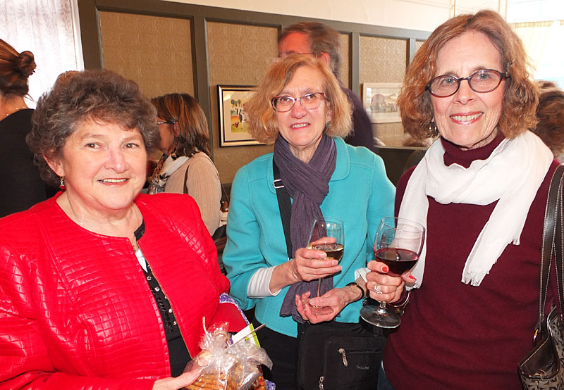 Sandra Caron, Ann Robison and Gail Ladd enjoy happy hour.