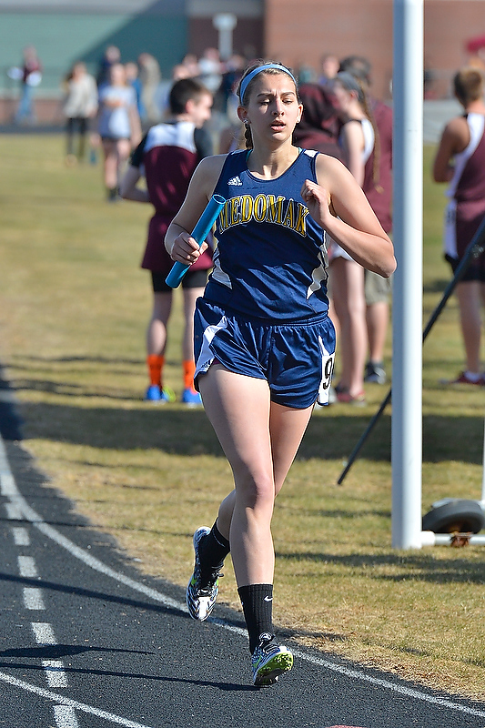 Scenes from the first of Camden Hills Track and Field meets for the season, with Medomak, Oceanside and more. (Photo by Ron Hawkes)