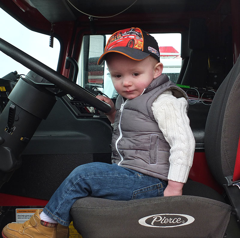 James Willey of New Castle wanted more than anything to drive one of the fire trucks.