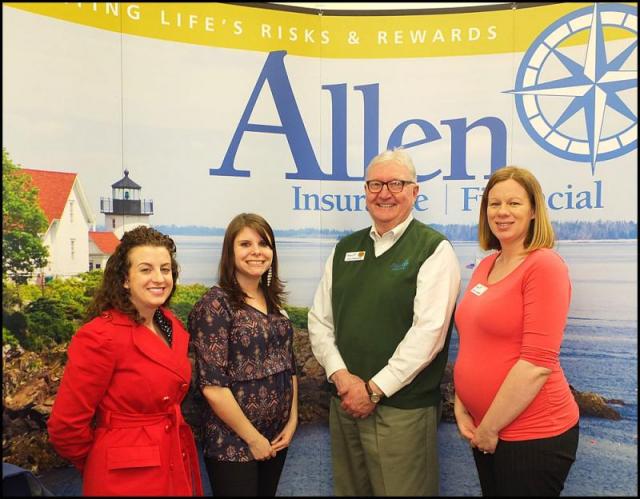 Allen Insurance and Financial’s Sally Carlisle, Meesha Luce, Gene McKeever and Krissy Campbell greeted and talked to many people who stopped by their booth at the 2015 Business and Community Expo April 8 at the Samoset Resort in Rockport. (Photos by Chris Wolf)