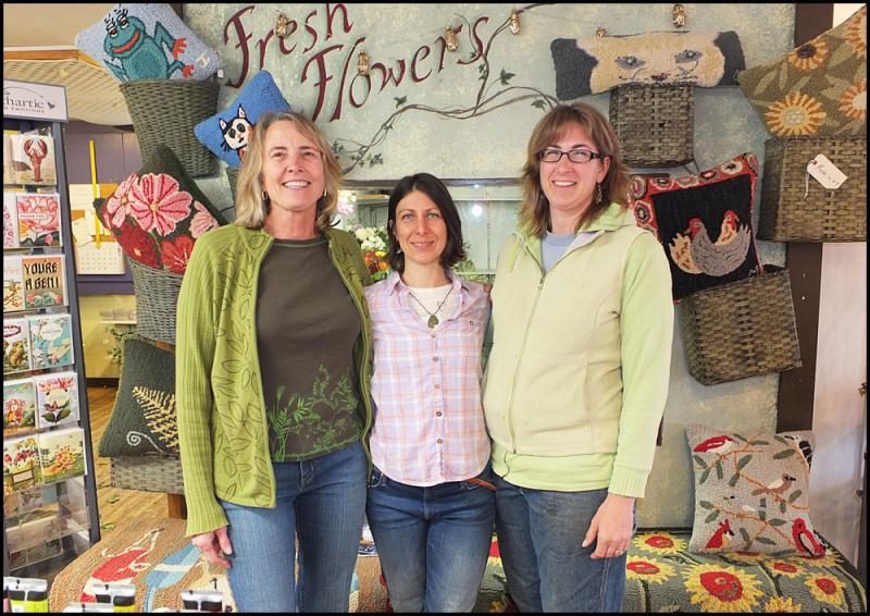 Anna Remsen, Melanie Flach and Alyssa Bregman, of Seasons Downeast Designs. (Photos by Chris Wolf)