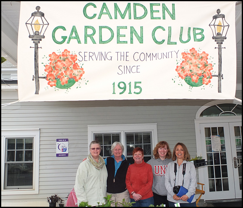 Camden Garden Club members and friends Ann Vanosdol, Fran Moore, Judith Tarbox.,Teresea Morris and Stephanie Mathews.