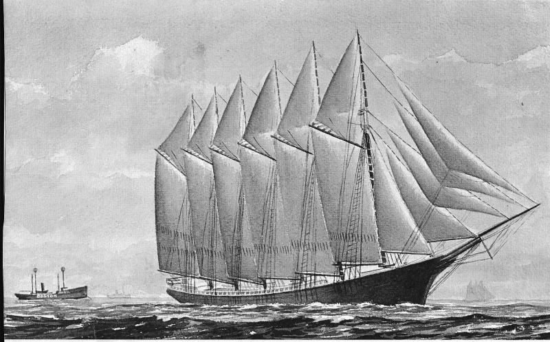 George W. Wells under full sail. (Photo courtesy Barbara F. Dyer)