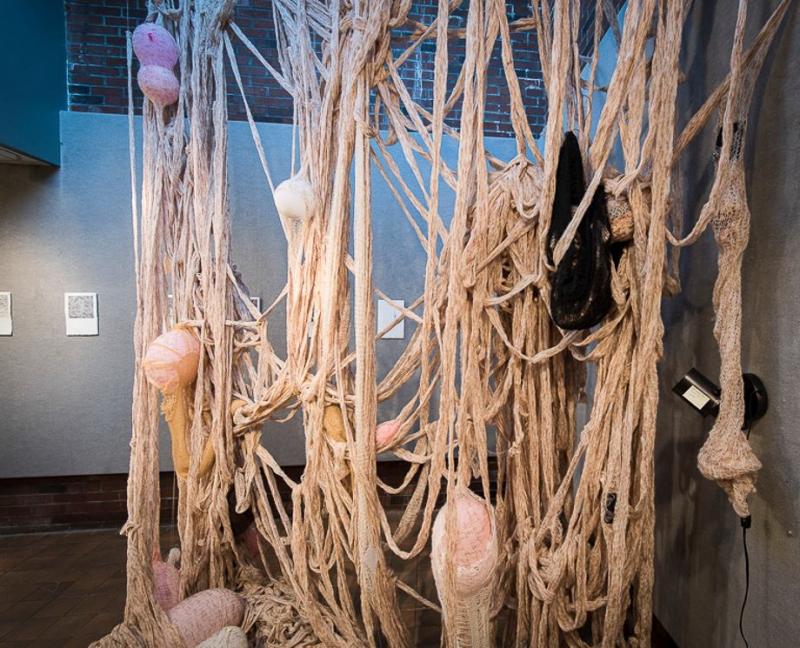 Sierra Meservey’s thesis installation piece. (Photo courtesy Roderick Small)
