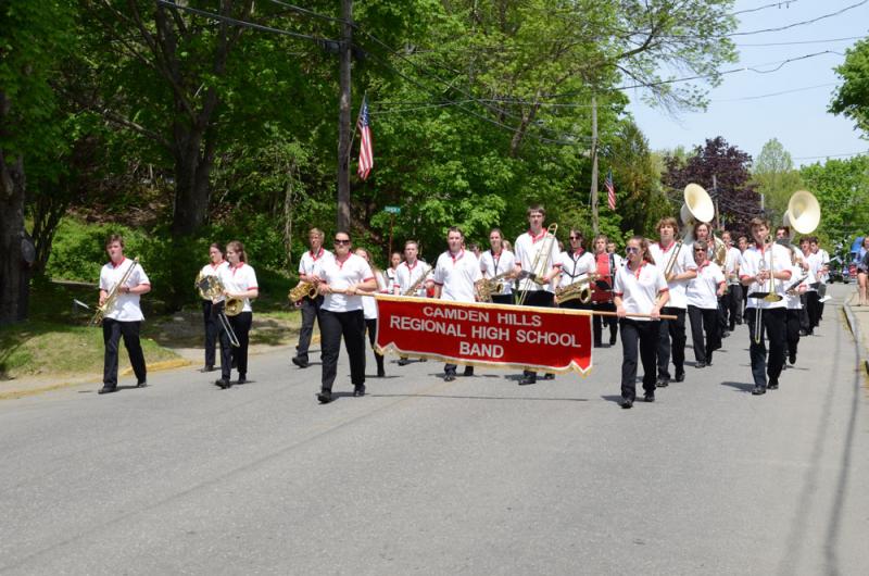 Camden Hills Regional High School marching band. (Photo by Lynda Clancy)