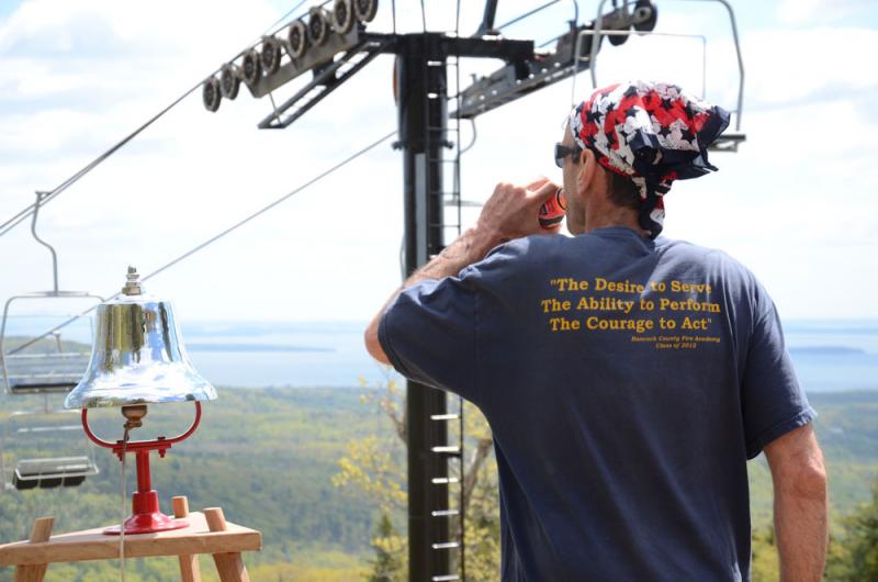 To the top, for a short break. (Photo by Lynda Clancy)