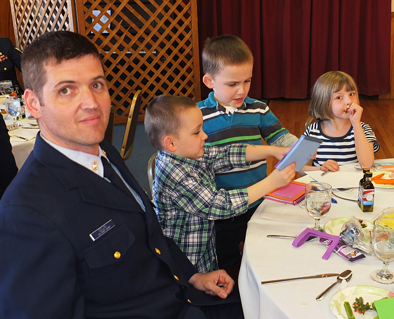 Sean Dolan with children, Seamus, Finn and Ava