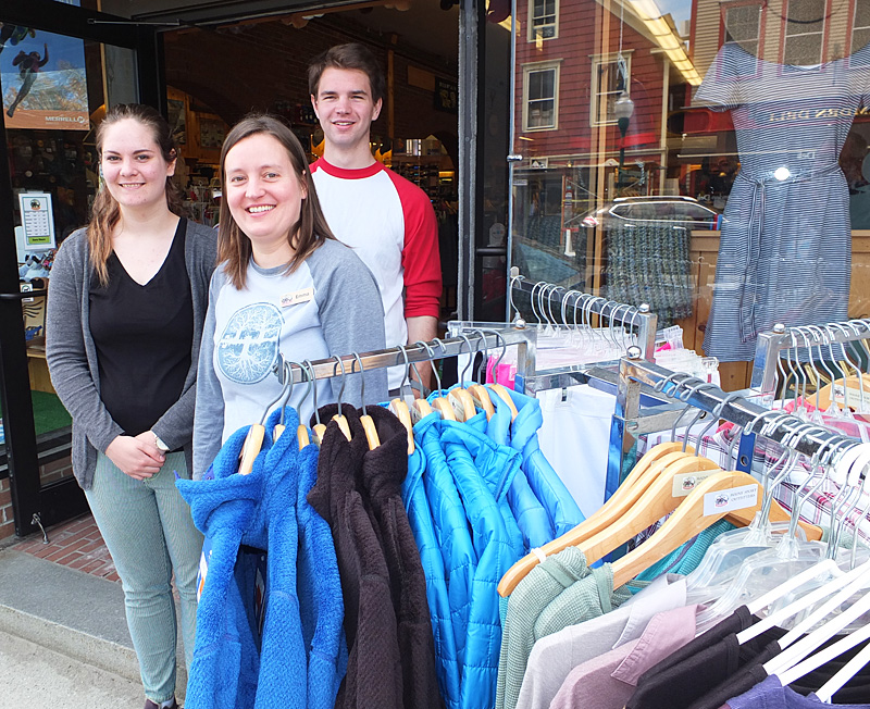 Maine Sport Outfitters Emma Beaudry, Alice Richardson and Sean Richards.