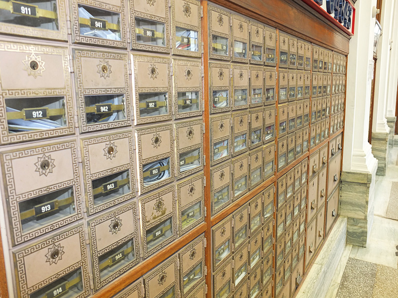 Other than the locks, these boxes have not changed since the post office was built.