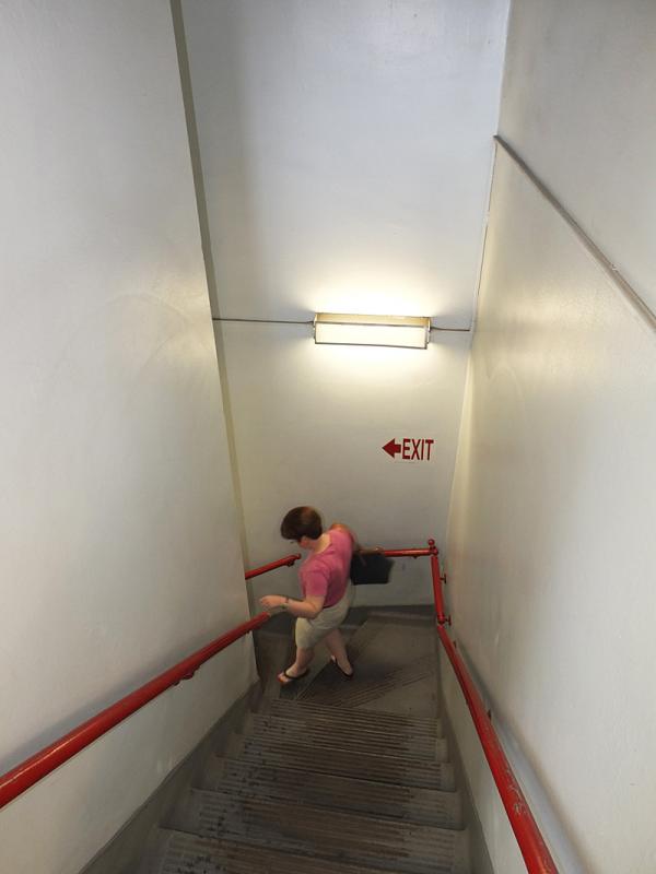 Hurricane stairs that lead to the basement