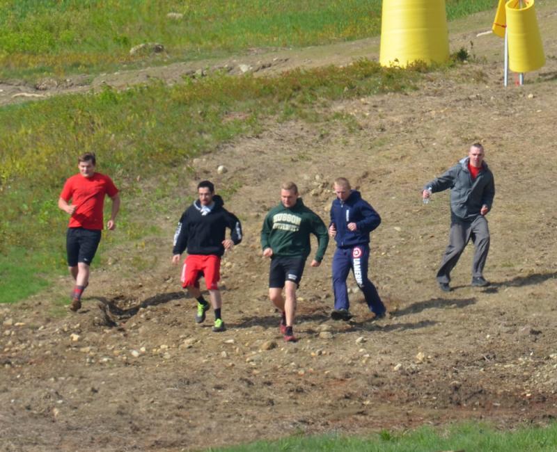 Warming up on the hill. (Photo by Lynda Clancy)