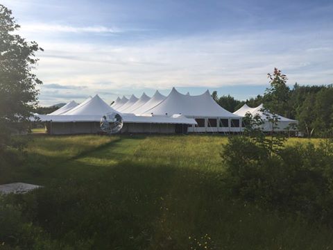 The ginormous tent in the vineyard fields. (Photo courtesy Wallace Tents)