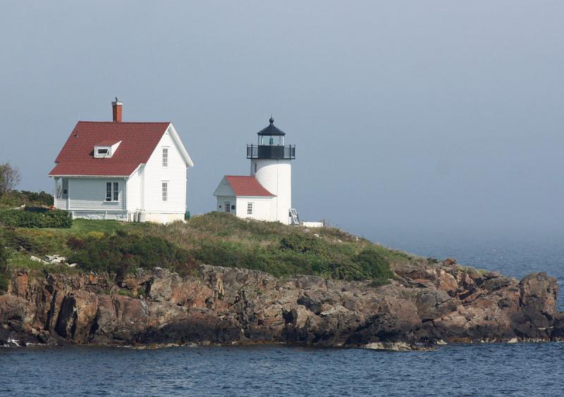 Curtis Island Light Station and the keeper’s house, which is now the island’s caretaker’s summer house. (Photo by Holly S. Edwards)