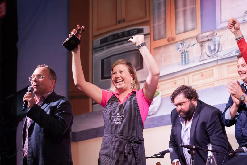 Smackdown finalist Sarah Malikowski, of Hampden, is an engineer with a real passion for food, wine, and travel. She won the recipe contest with her Cellardoor Smackdown Lamb Burger (Photo courtesy 5iveLeaf Photography)