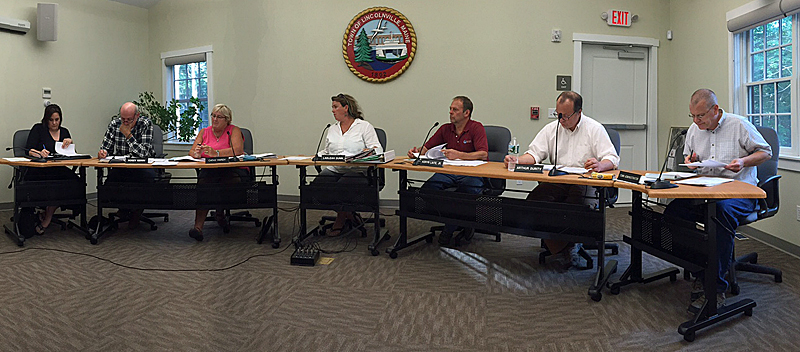 The Lincolnville Board of Selectmen met Monday night, July 27, for a regularly scheduled meeting. (Photo by Holly S. Edwards)