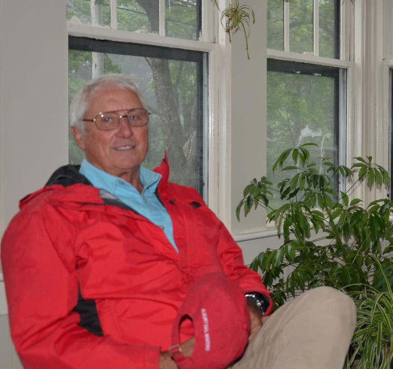 Cabot Lyman, on July 1, the day after his company acquired Wayfarer Marine, in Camden. His son, Drew, will be in charge of the Camden operations, with the help of Bob Flight. (Photo by Lynda Clancy)