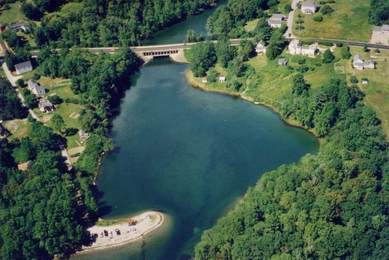 Ducktrap from the air looks just like we think it should.
Photo by Peggy Bochkay ducktrap bridge