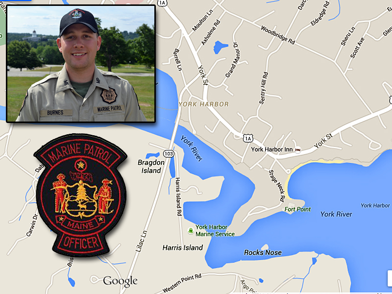 Maine Marine Patrol Officer Benjamin Burnes, who graduated from the Maine Criminal Justice Academy in May, said that being able to help people is very rewarding following his successful rescue of a boater he found clinging to a bridge piling in York last week.