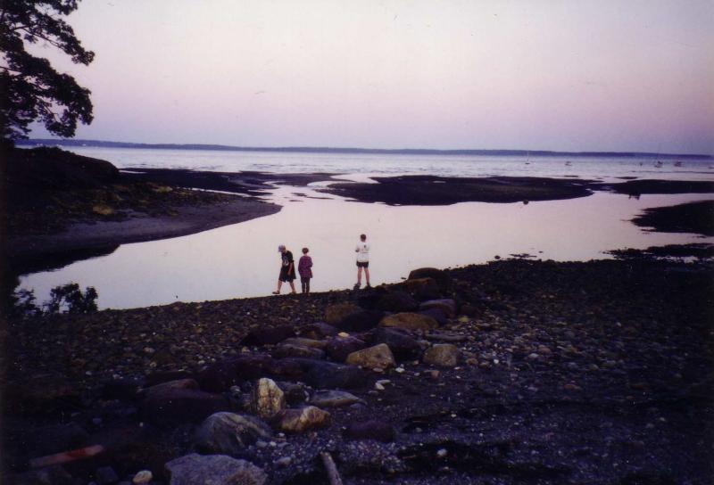 Boys throwing rocks at Ducktrap.
Photo by Diane O’Brien ducktrap