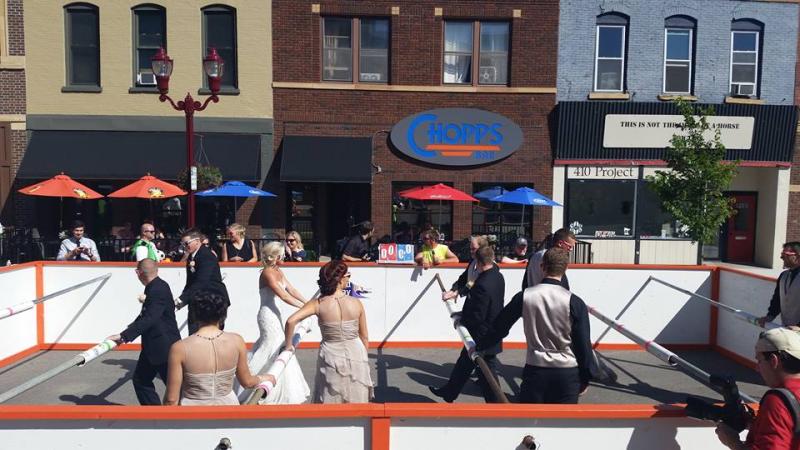 An example of what human foosball looks like at the Kennebunkport Summer Fest. (Photo courtesy United Way Human Foosball Facebook)