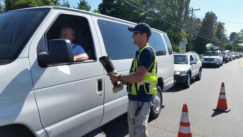 Levi Rollins in action on Route 90. (Photo by Sarah Shepherd)