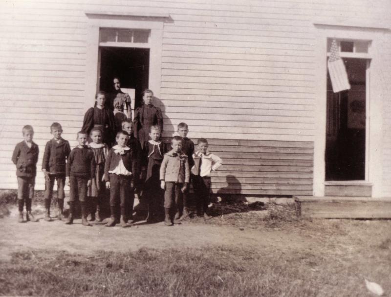 Deantown School was on Youngtown Road, not far from the Bald Rock trailhead.
Photo from the Lincolnville Historical Society Deantown school