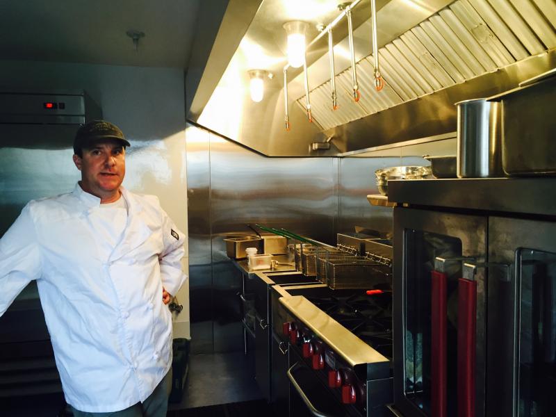 Dan Cummings, in the kitchen. (Photo by Lynda Clancy)