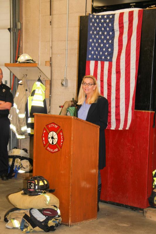 Rockland Councilor Louise MacLellan-Ruf. (Photo courtesy Alan Athearn/Rockland Fire Department)