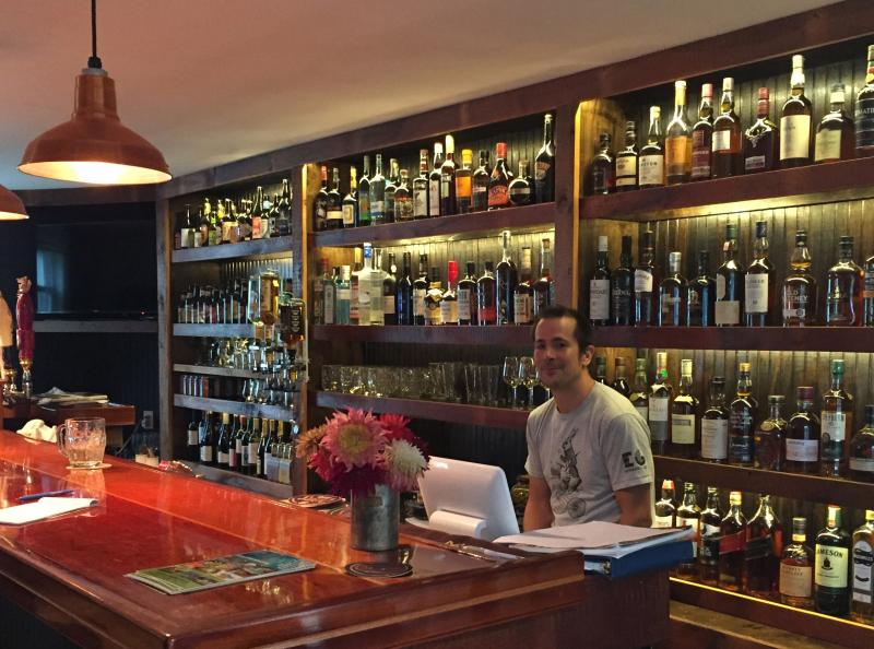 Andrew Stewart at the Scotch bar. (Photo
